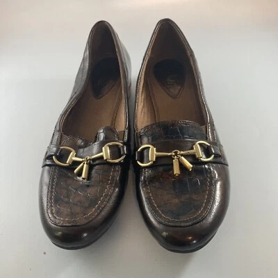 Mocasín marrón para mujer talla 9 detalles dorados de Life Stride Comfort Business Foto 1 de 4