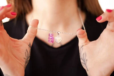 Collana - Ciondolo Cuore e Orsetto-  in OFFERTA BUONO TATTOO 10% - Immagine 1 di 3