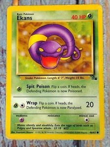Pokemon Card EKANS 46/62 Basic Pokemon Fossil Set Common 1999 (#1) - Picture 1 of 4