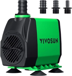 VIVOSUN Water Pump Hydroponics Pond Fountain Aquariums Submersible Fish Tank - Picture 1 of 7