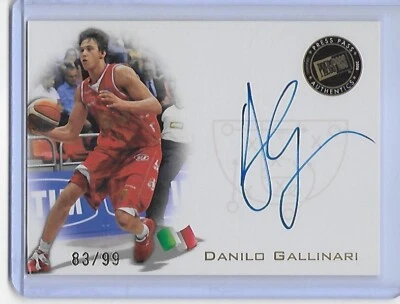 2008 Press Pass Authentics DANILO GALLINARI GOLD auto on card 83/99 #PPS-DG Foto 1 de 2