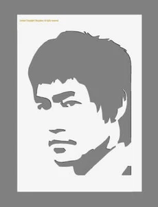 Bruce Lee Mylar Stencil A5/A4/A3 sizes 190 micron - Picture 1 of 3