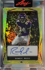 RANDY MOSS 2023 LEAF METAL WHATNOT EXCLUSIVE TRUE GOLD 1/1 AUTO