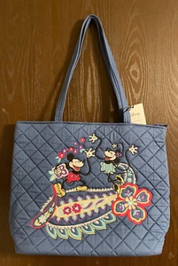 Vera Bradley Sensational Six Paisley Mickey & Minnie Large Vera Tote - NWT - Picture 1 of 3