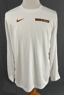 Iowa Hawkeyes Football Team Issued Nike Dri-Fit Coaches UV Long Sleeve T-Shirt - Image 1 of 4