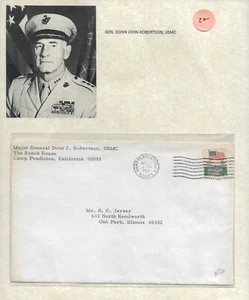 1968 Gen Donn Robertson, USMC, Camp Pendleton to Oak Park, IL (52928) - Picture 1 of 1