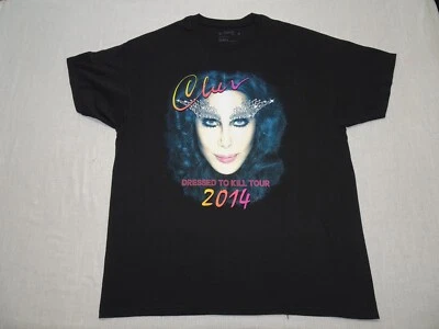Camiseta Cher Dressed to Kill Tour 2014 Cyndi Lauper Pat Benatar 2 Caras Fechas XL Foto 1 de 4