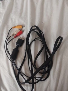 OFFICIAL SONY PLAYSTATION PS1 PS2 PS3 COMPOSITE AV VIDEO CABLE LEAD GENUINE - Picture 1 of 1