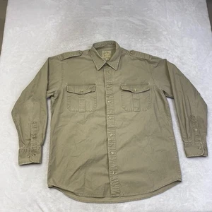 Cabelas Safari Series Mens Tan Long Sleeve Button Up Shirt Large Tall - Picture 1 of 8