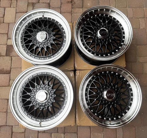 Klutch SL1 16x8 4x100 15 Bronze Machined Lip Wheels(4) 73.1 16