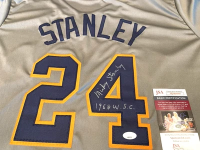 Mickey Stanley (1968 WSC) Signed Detroit Tigers Jersey -JSA Authenticated - Image 1 of 4