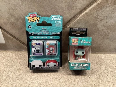 NIP Funko Bitty Pop Nightmare Before christmas Jack & Sally & Sally Keychain - Image 1 of 3