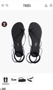 Chanclas Tkees 10 Negras - Atar Tobillo Nuevas - Imagen 1 de 3
