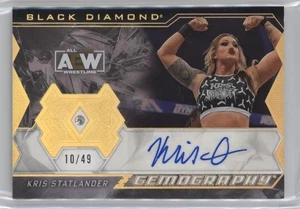 2024 UD BLACK DIAMOND AEW GEMOGRAPHY RELIC AUTO KRIS STATLANDER /49 - Picture 1 of 2
