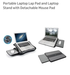 Portable Laptop Lap Desk w/ Retractable Left/Right Mouse Pad Tray, Non-Slip H... - Picture 1 of 4
