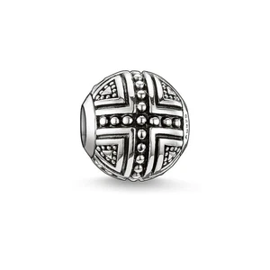 Genuine THOMAS SABO Blackened Cross Karma Bead Sterling Silver K0054-001-12 - Picture 1 of 2