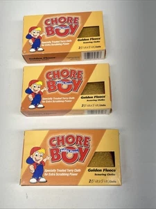 Chore Boy 2 Pack Golden Fleece Scouring Specially Treated Terry Cloth Lot Of 3 - Picture 1 of 7