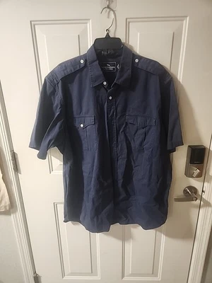 CAMISA AMERICAN LIVING ABOTONADA HOMBRE TALLA XXL AZUL 100% ALGODÓN MANGA CORTA Foto 1 de 4