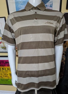 Polo golf vintage Cleveland Indians cucita scritta logo a righe media antigua - Foto 1 di 5