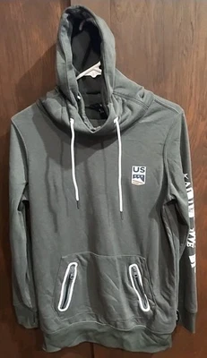 Volcom US Snowboarding Team Hoodie Mens Small Gray Sweatshirt Pullover Oversized - Image 1 of 4