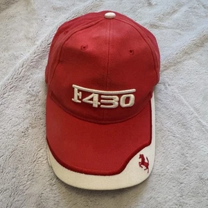 Gorra de béisbol Ferrari F430 auténtica vintage roja ajustable con logotipo bordado - Imagen 1 de 12