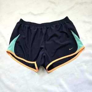 Nike Youth Girls Running Shorts. Size Large. Blue With Orange And Green Trim.  - Picture 1 of 6