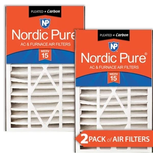 Air Bear 16x25x5 (4 7/8) Air Filter Replacement MERV 15 Plus Carbon 2 Pack - Picture 1 of 7