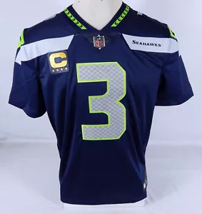New Mens Seattle Seahawks Russell Wilson #3 Blue Limited Jersey C Pth Nike NWT L - Picture 1 of 11