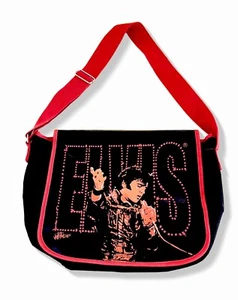 Rare ELVIS '68 Comeback Special Black & Red Messenger Bag, 18" x 12" - Picture 1 of 13