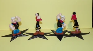 Vintage Popeye Sailor Man & Olive Oyl BONE CHINA Figurines BONUS Popeye Sticker - Picture 1 of 2