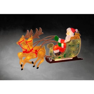 Konstsmide 2853-010 LED Fensterbild beleuchtet Weihnachtsmann Rentier Schlitten - Bild 1 von 2