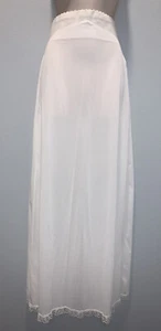 Vintage MERRY MODES Size 12 Ivory Long Formal Half Slip Back Zipper Lace Slit - Picture 1 of 12