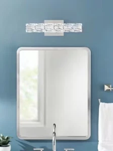 Home Decorators Keighley 18 Zoll Waschtischleuchte Chrom LED Kristall Badezimmer mit 1 Licht - Bild 1 von 2