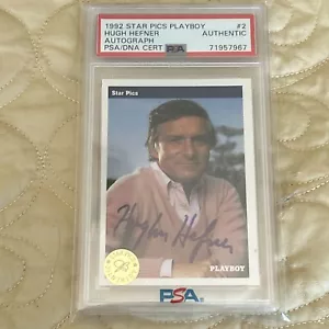 Hugh Hefner signed 1992 Playboy Star Pics PSA /DNA Cert. Slabbed Auto Bold - Picture 1 of 4