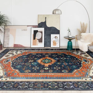 Deal Extra Large Rug 240x340cm Blue Orange Warm Plush Lounges Carpet Rugs - Picture 1 of 12