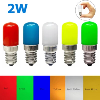 2W Refrigerator LED Lamp Light Bulb E12 Colorful Indicator Lights 220V - Image 1 of 4