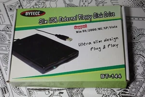 New Bytecc Slim USB External Floppy Disk Drive - Afbeelding 1 van 4