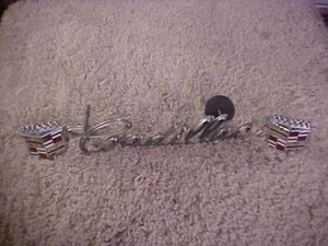 1970's Cadillac  Script OEM & 2 Hood Emblems Used. - Picture 1 of 3