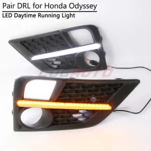 LED DRL Day Light For Honda Odyssey Pre-facelift Model RL6 2018 2019 20 Fog Lamp - Picture 1 of 10