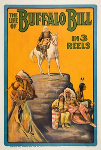 THE LIFE OF BUFFALO BILL ADVERTISING POSTER - Picture 1 of 2