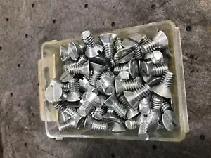 80 MACHINE SCREWS #1/4"x 1/2" STEEL FLAT HEAD SLOTTED DRIVE AMERICAN SCREW - Picture 1 of 2