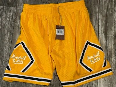 Nuevo - Pantalones Cortos de Baloncesto Mitchell & Ness Para Hombre XL Amarillo Negro Dorado Nuevos con Etiquetas Foto 1 de 4