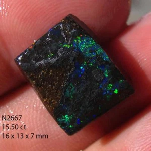 Rough Boulder Opal 15,5 ct 100 % australischer natürlicher roher Opal von QLD N2667 - Bild 1 von 4