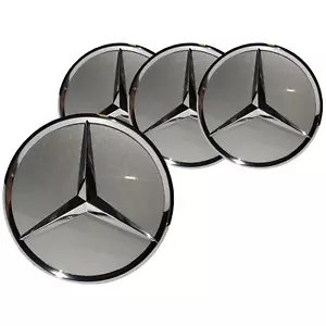 ORIGINAL Mercedes-Benz B66470202 Radnabendeckel Radnabenkappen Titansilber 4 Stk - Bild 1 von 4