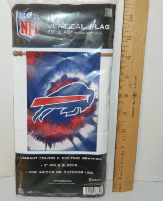 Buffalo Bills NFL FÚTBOL AMERICANO TIE DYE BANDERA VERTICAL 28X40 CASA BANDERA EN EXTERIOR Foto 1 de 4