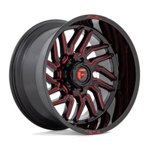Set of 4 Fuel Off Road D808 HURRICANE Wheels 20X10 5X150 GLOSS BLACK MILLED-RT - Picture 1 of 1