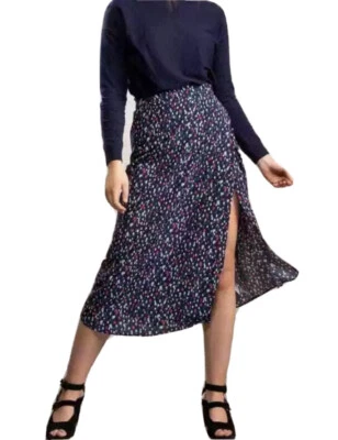 Joules Alissa Wrap Skirt In Navy Multi Spot-RRP £49.99 - Image 1 of 4