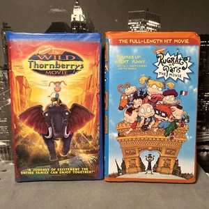 Nickelodeon VHS Lot The Wild Thornberrys Movie + Rugrats In Paris The Movie - Picture 1 of 9