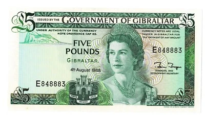 Gibraltar 5 Pounds 1988 Pick-21b ORIGINAL UNC - Image 1 of 2