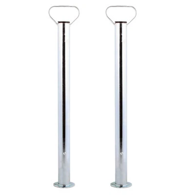 Abstellstützen Anhänger mit Handgriff 2er Set, 48mm, 700mm Rohrstütze Heckstütze - Bild 1 von 4